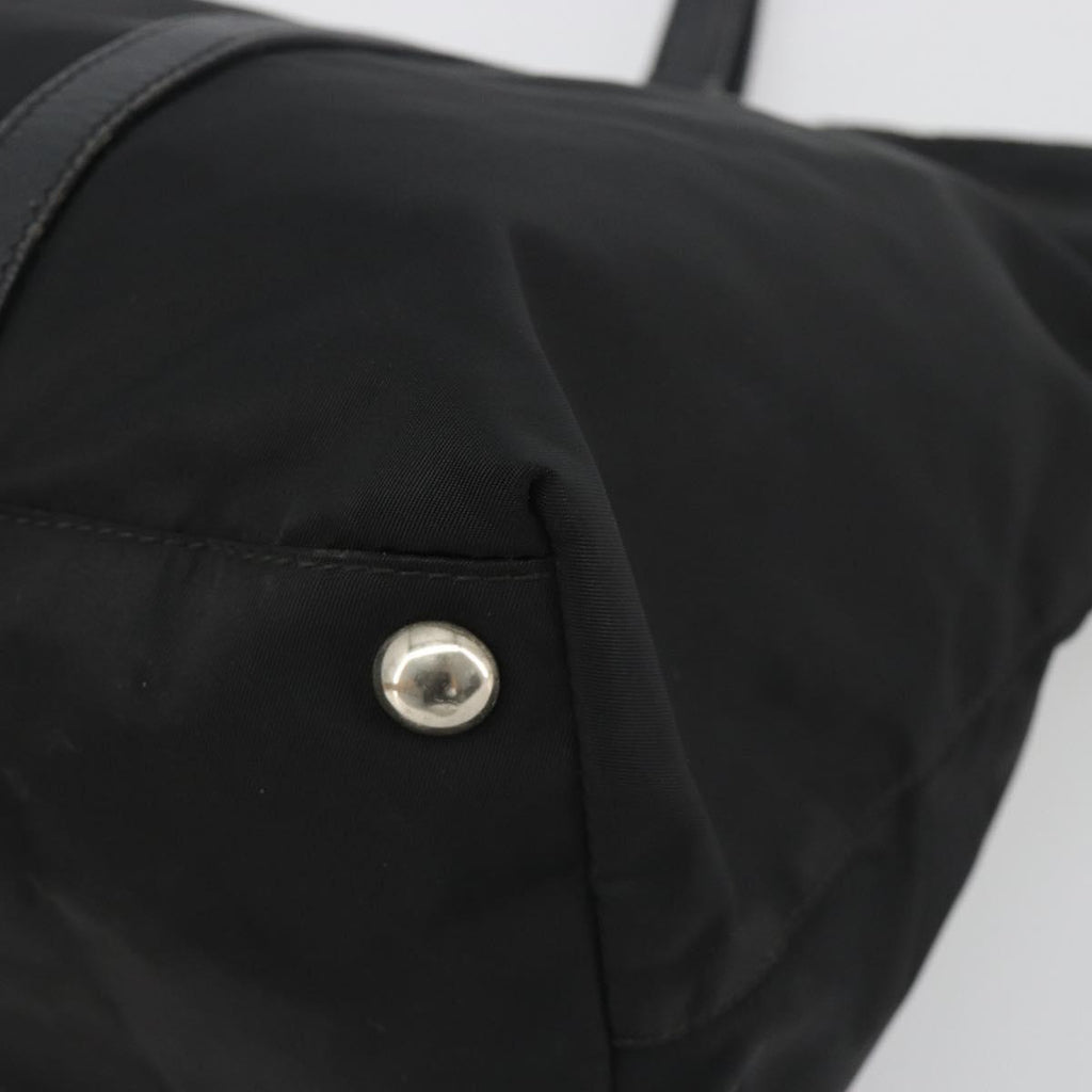 Prada Black Nylon and Leather Tote