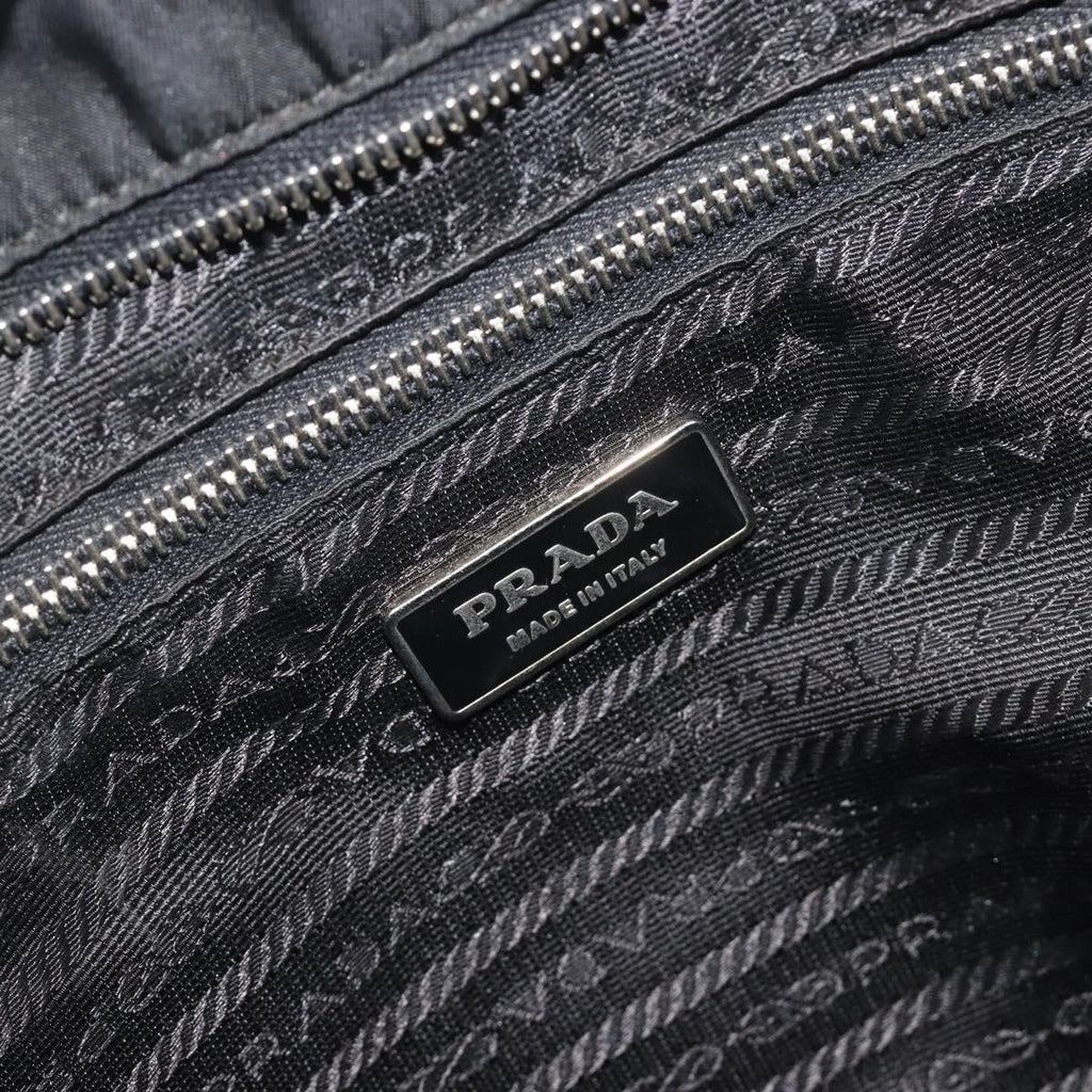 Prada Black Nylon and Leather Tote