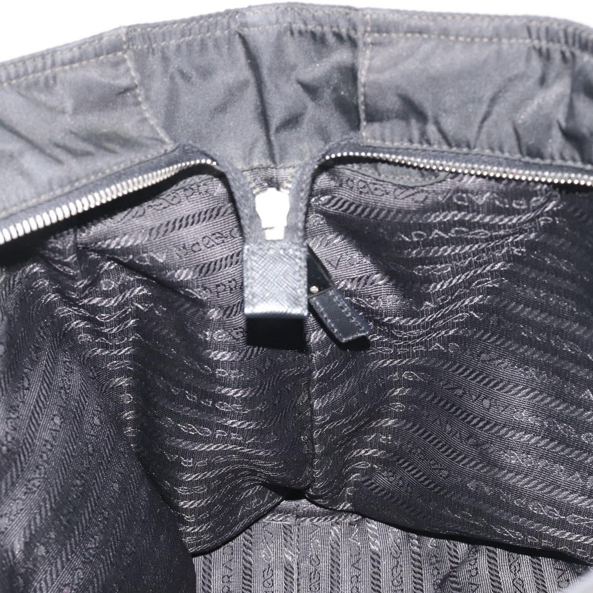 Prada Black Nylon and Leather Tote
