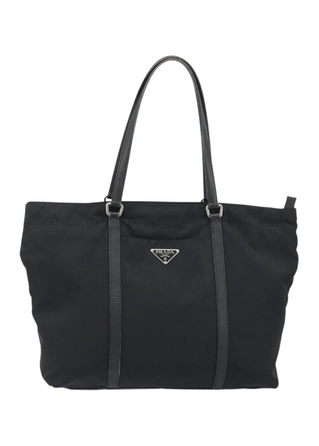 Prada Black Nylon and Leather Tote