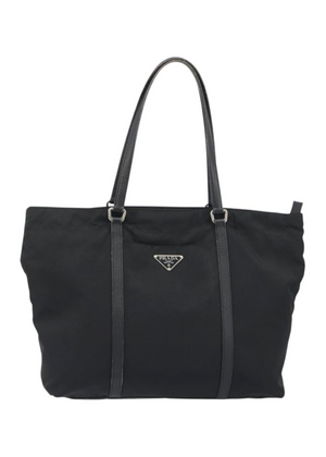 Prada Black Nylon and Leather Tote