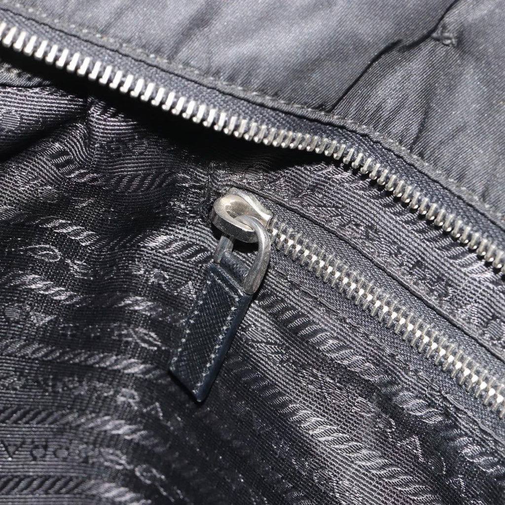 Prada Black Nylon and Leather Tote