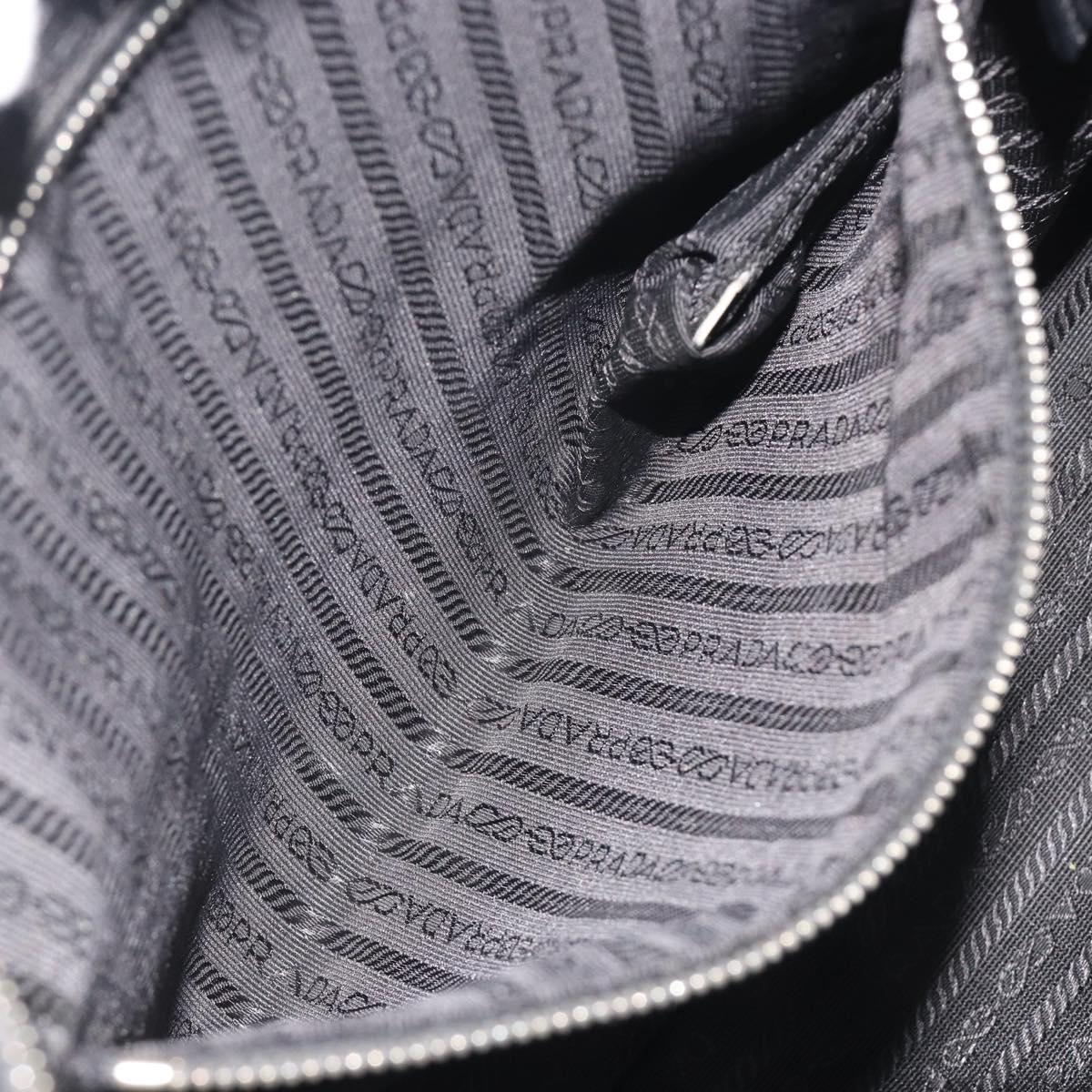 Prada Black Nylon and Leather Tote
