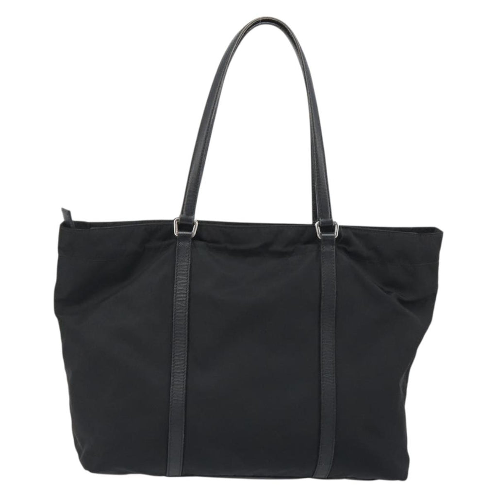 Prada Black Nylon and Leather Tote