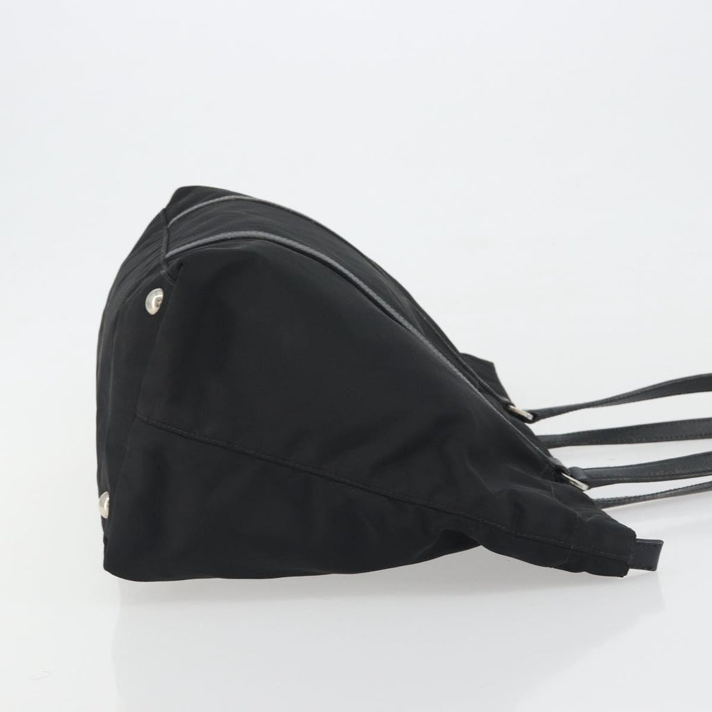 Prada Black Nylon and Leather Tote