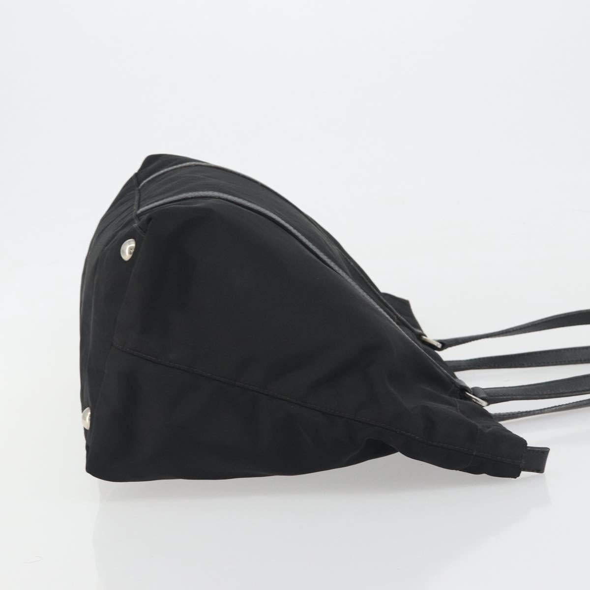 Prada Black Nylon and Leather Tote