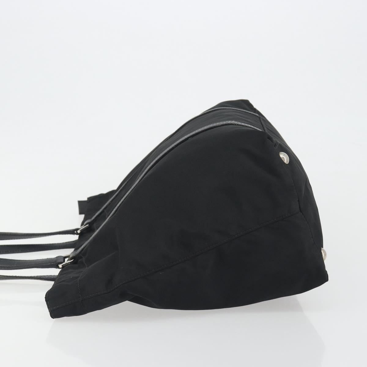Prada Black Nylon and Leather Tote