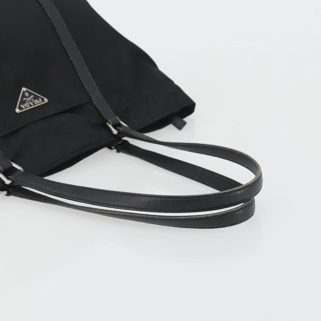 Prada Black Nylon and Leather Tote