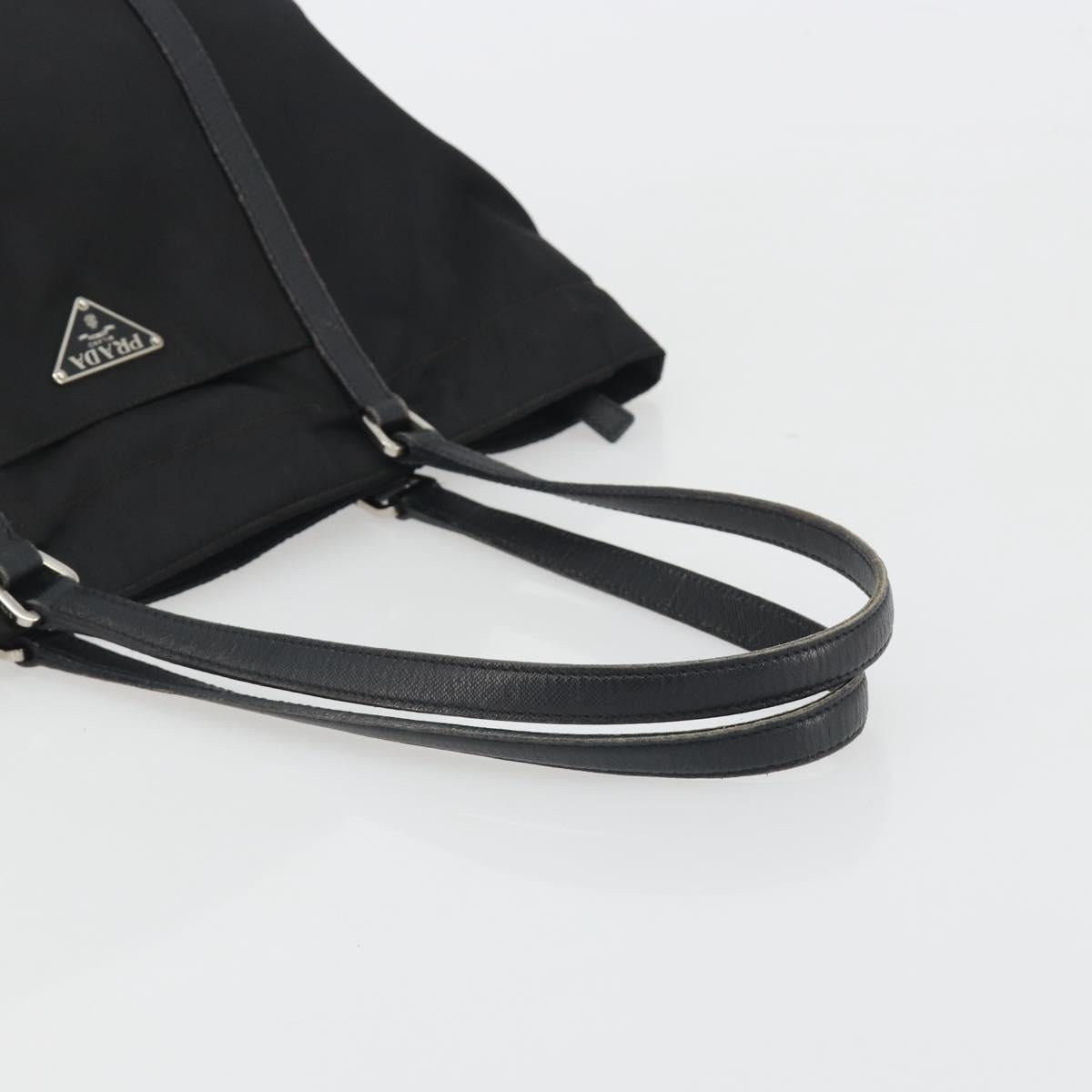 Prada Black Nylon and Leather Tote