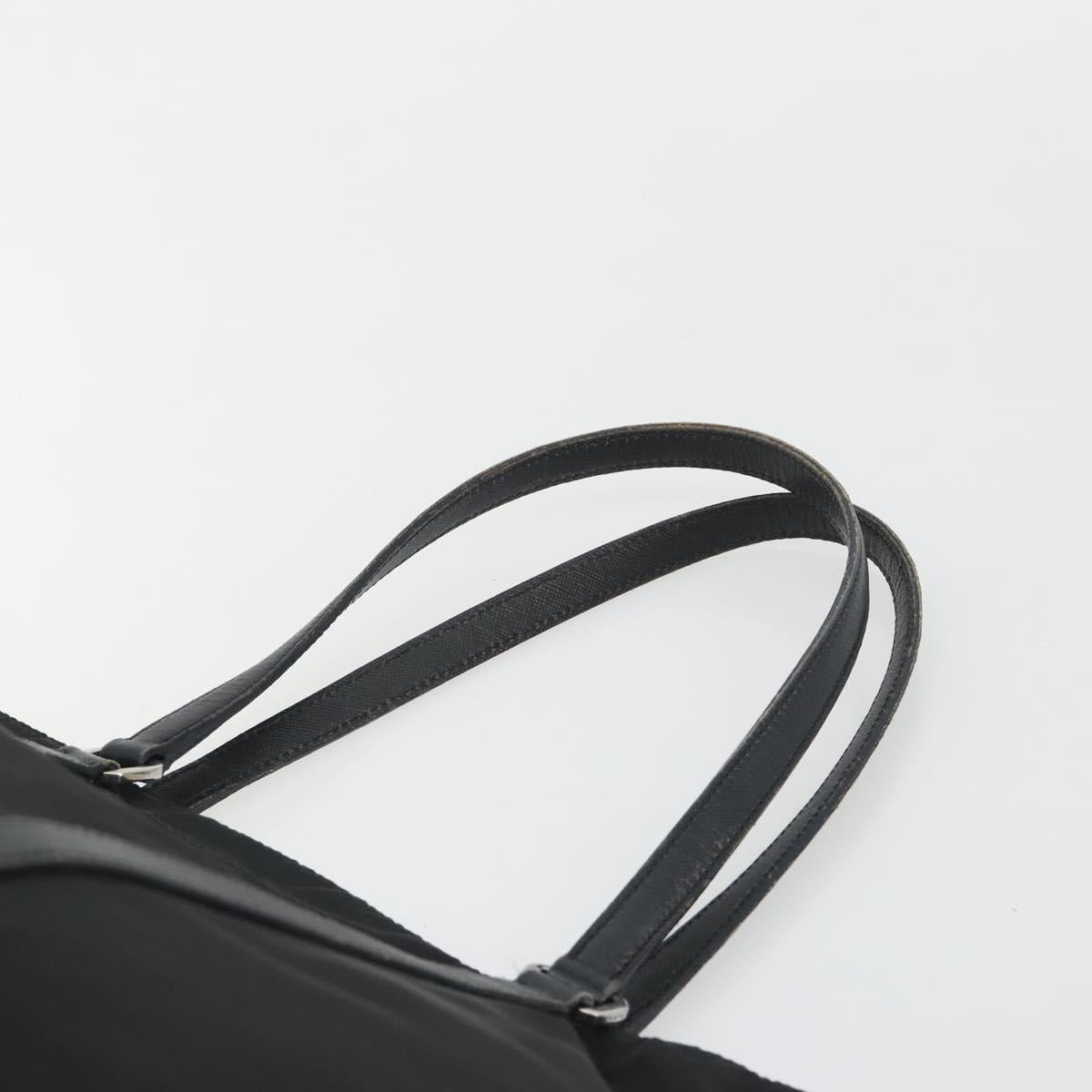Prada Black Nylon and Leather Tote