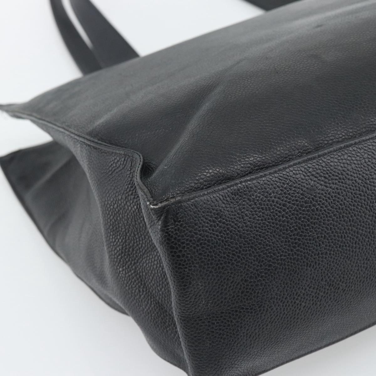 Chanel Black Caviar Leather Tote