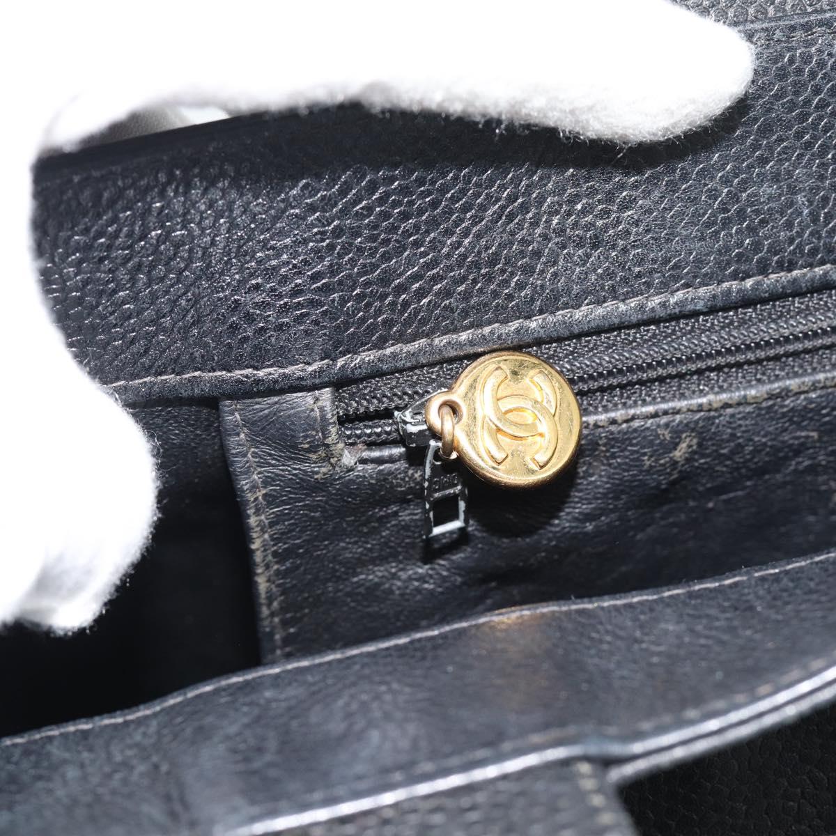 Chanel Black Caviar Leather Tote