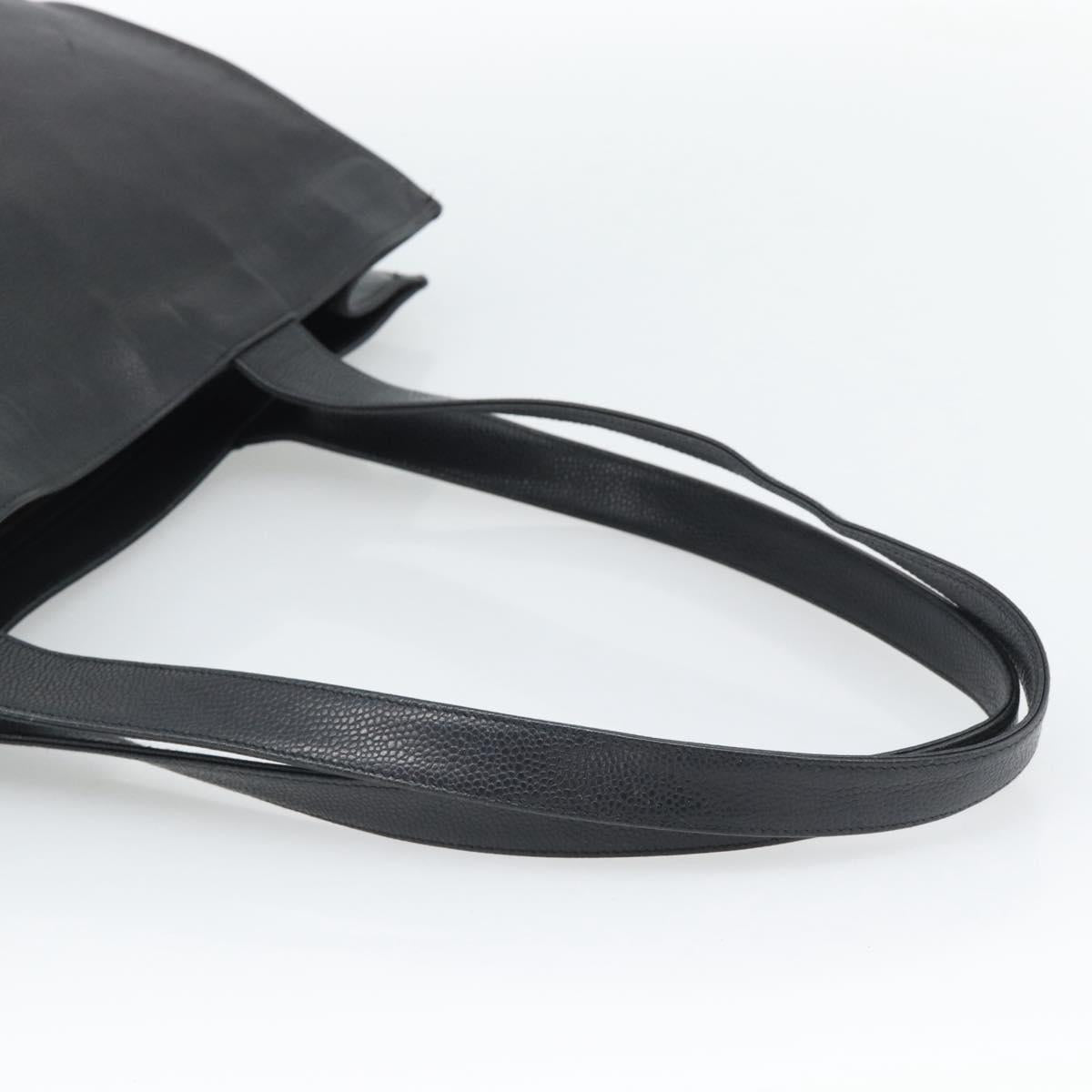 Chanel Black Caviar Leather Tote