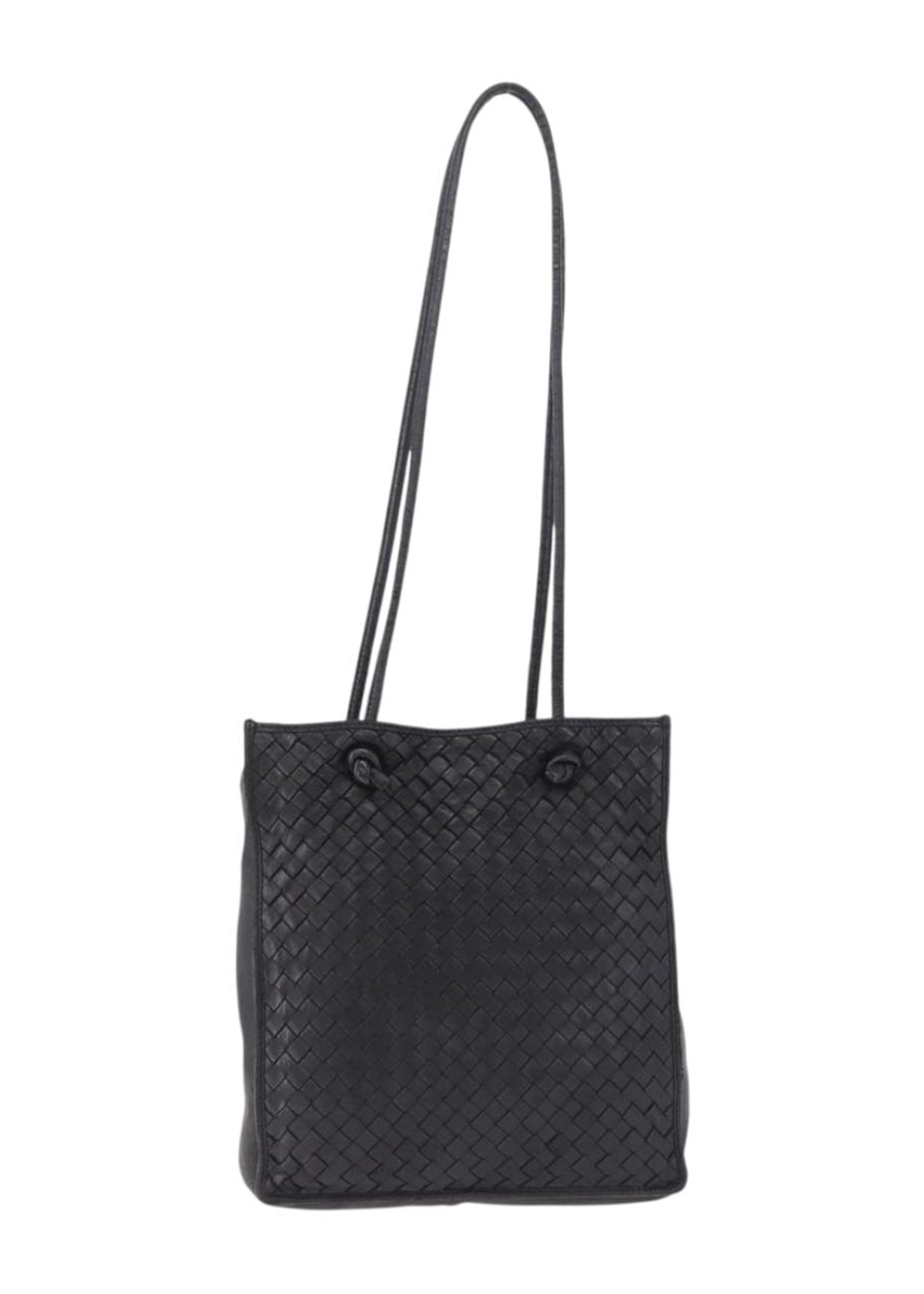 Bottega Veneta Intrecciato Black Shoulder Tote