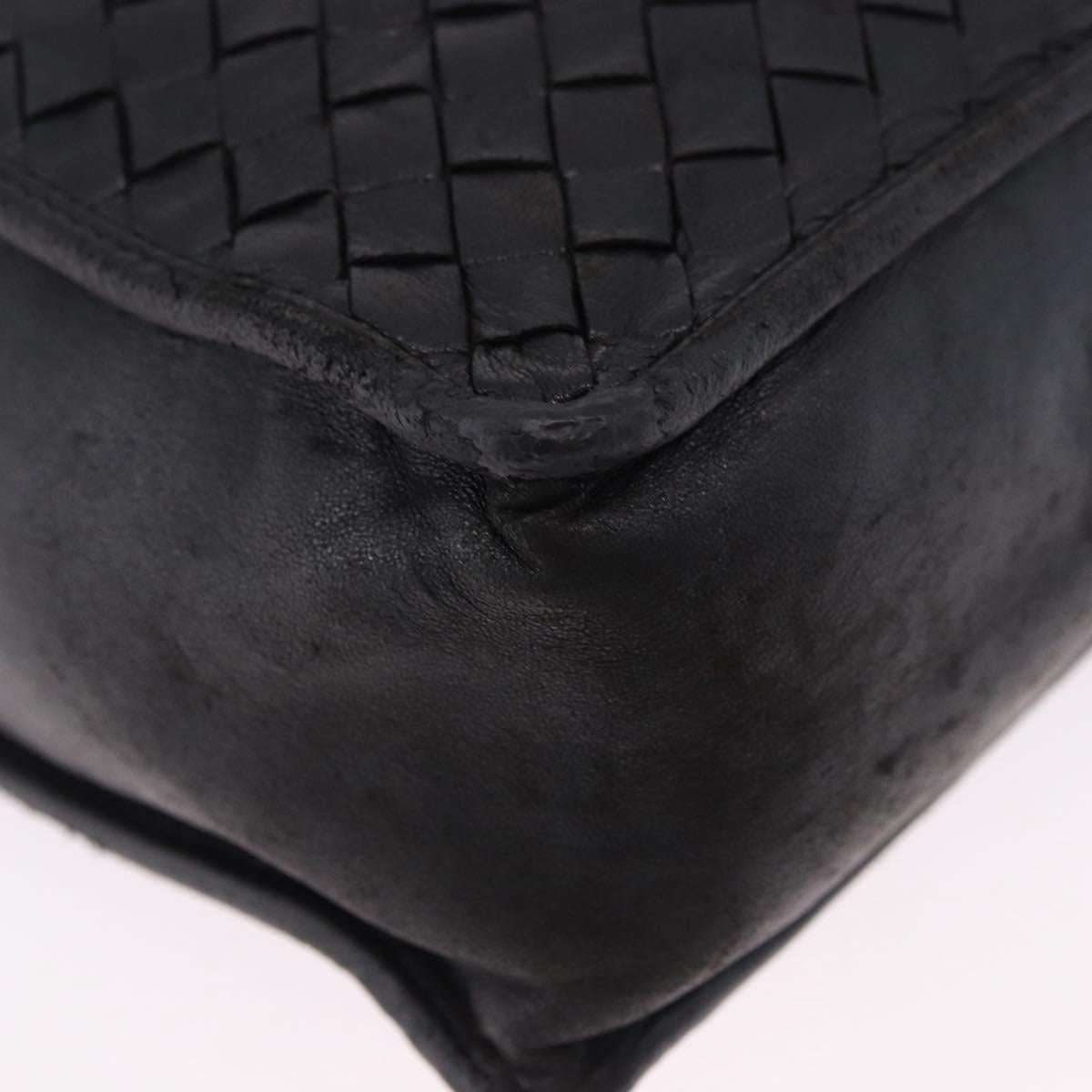 Bottega Veneta Intrecciato Black Shoulder Tote