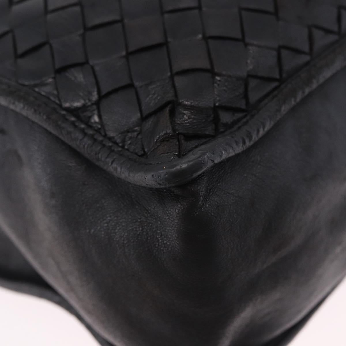 Bottega Veneta Intrecciato Black Shoulder Tote