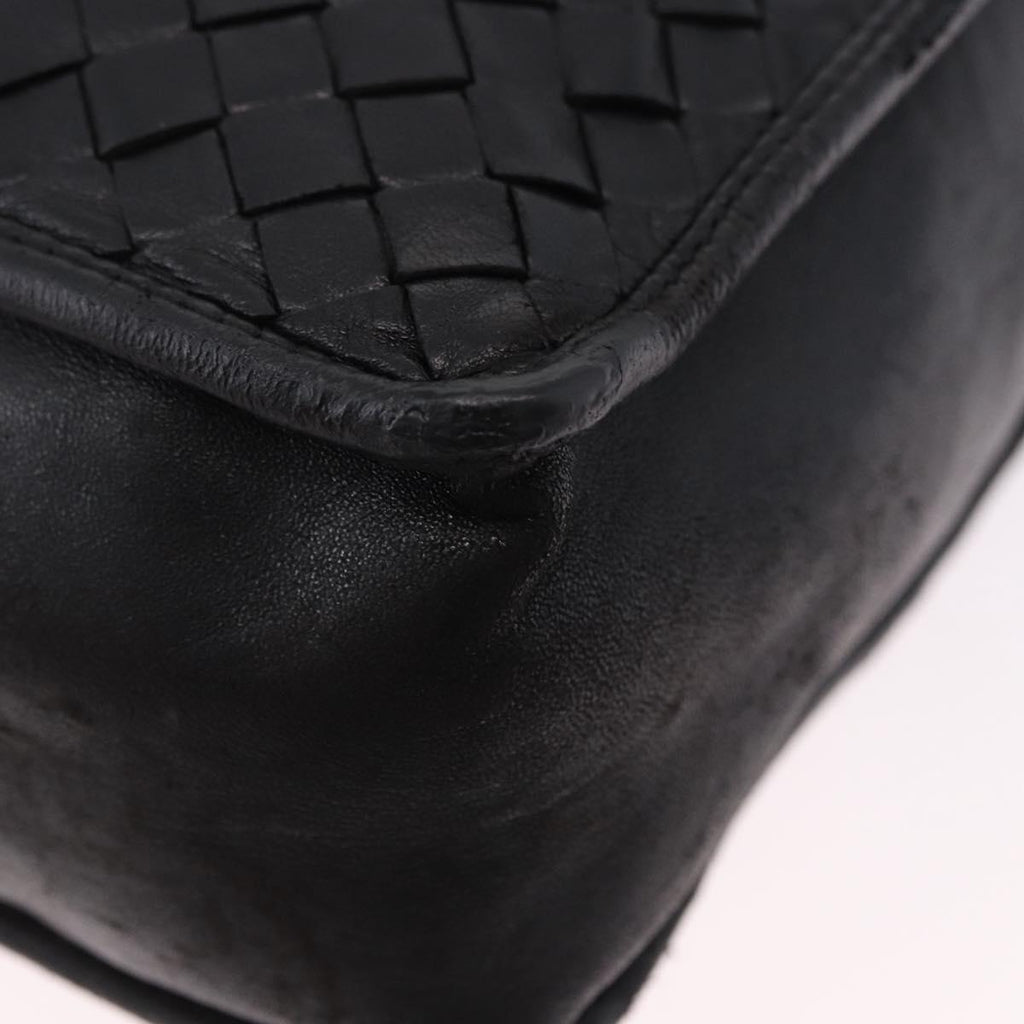 Bottega Veneta Intrecciato Black Shoulder Tote