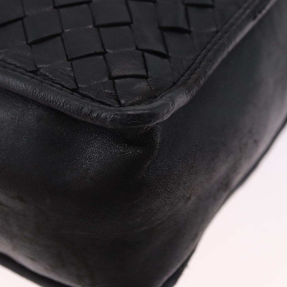 Bottega Veneta Intrecciato Black Shoulder Tote
