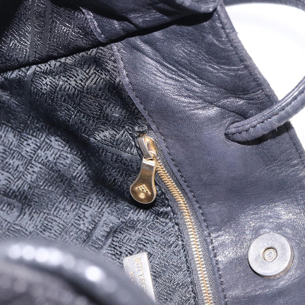 Bottega Veneta Intrecciato Black Shoulder Tote