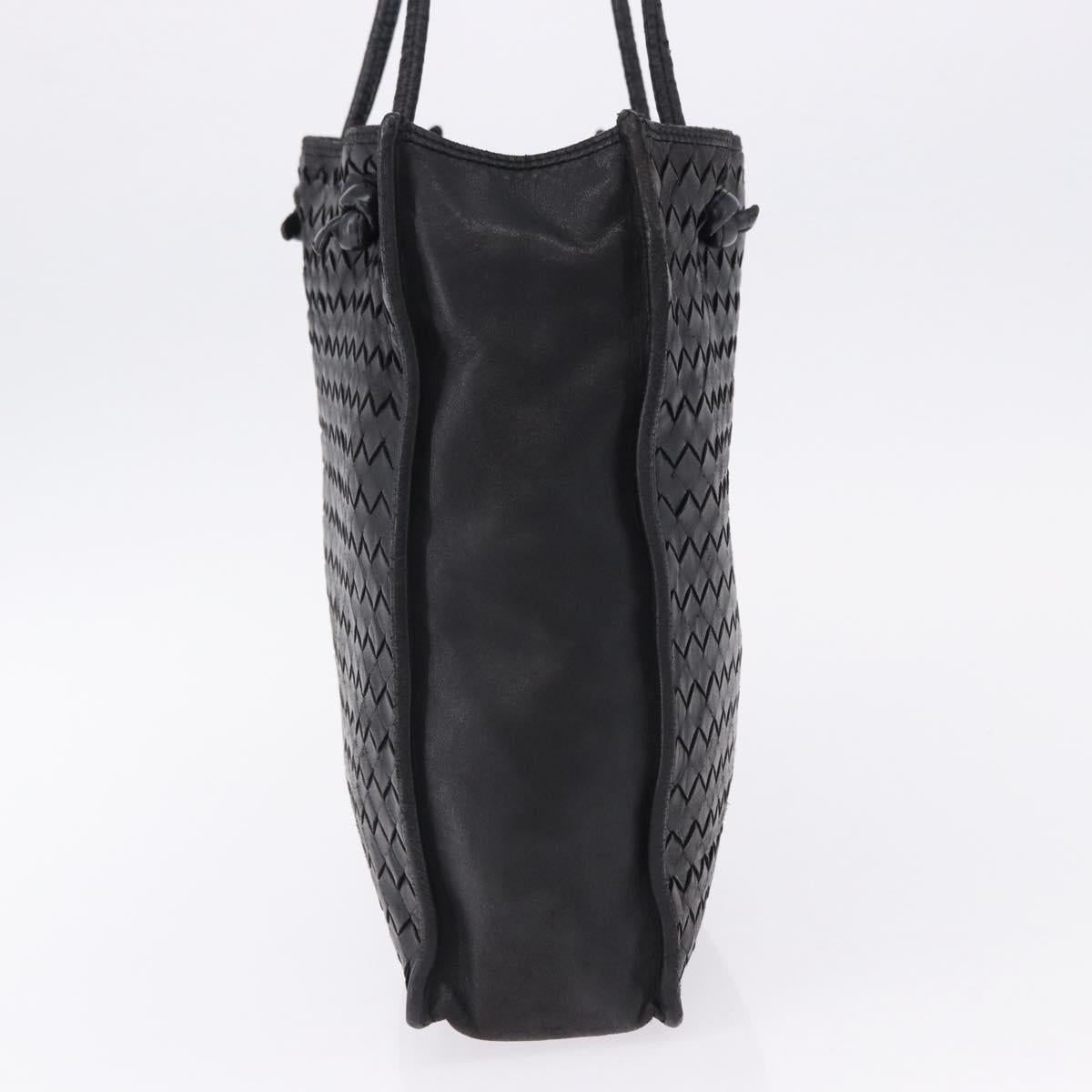 Bottega Veneta Intrecciato Black Shoulder Tote