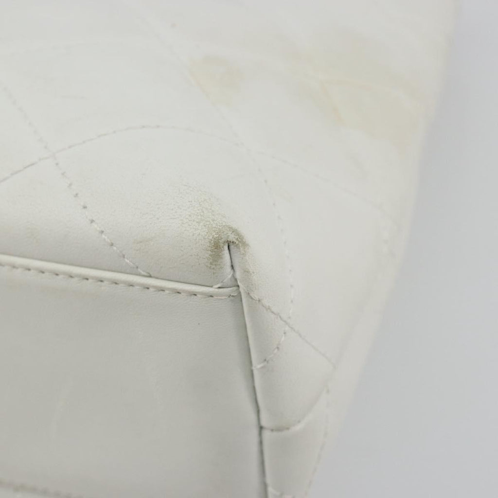 Chanel White Round Handle Bag
