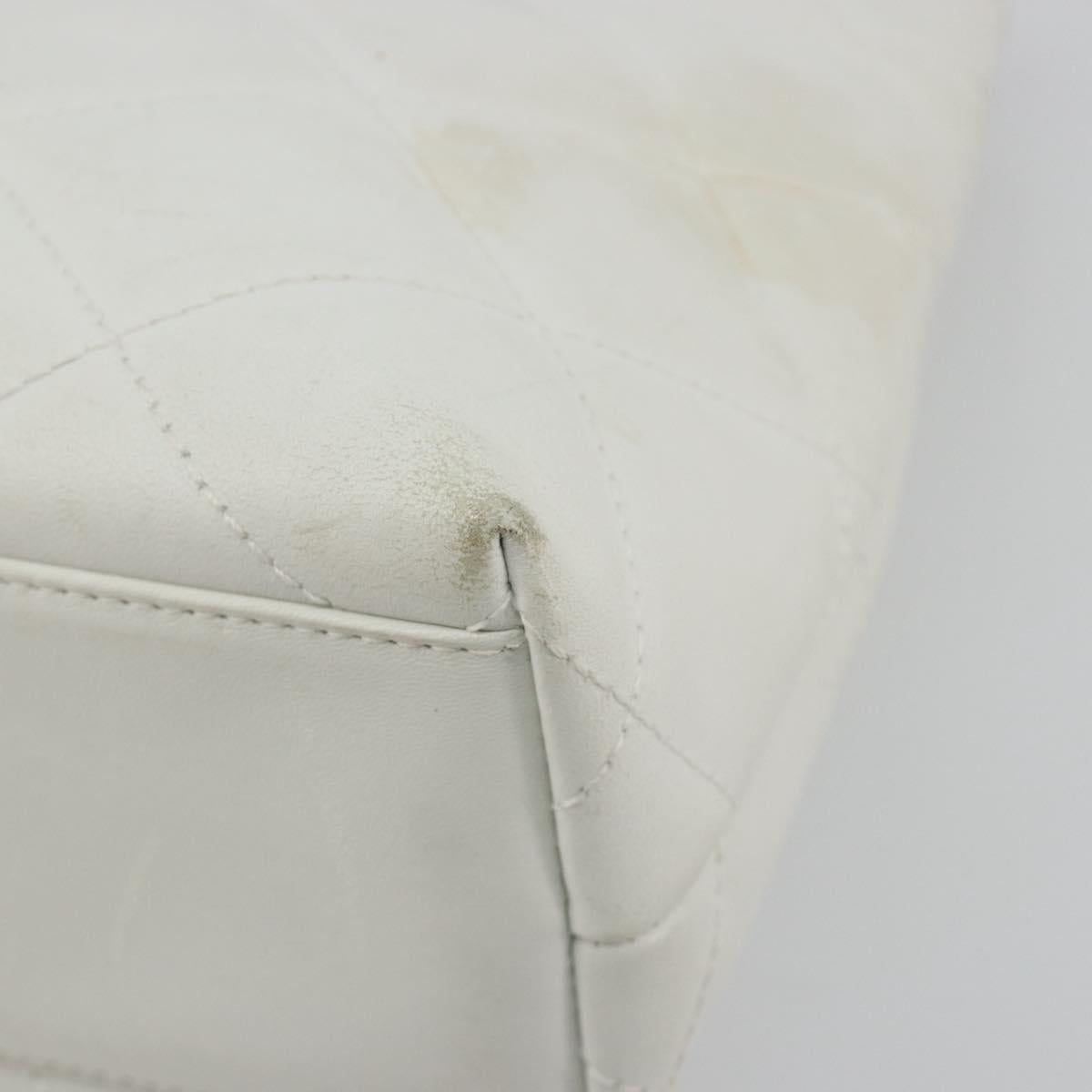 Chanel White Round Handle Bag