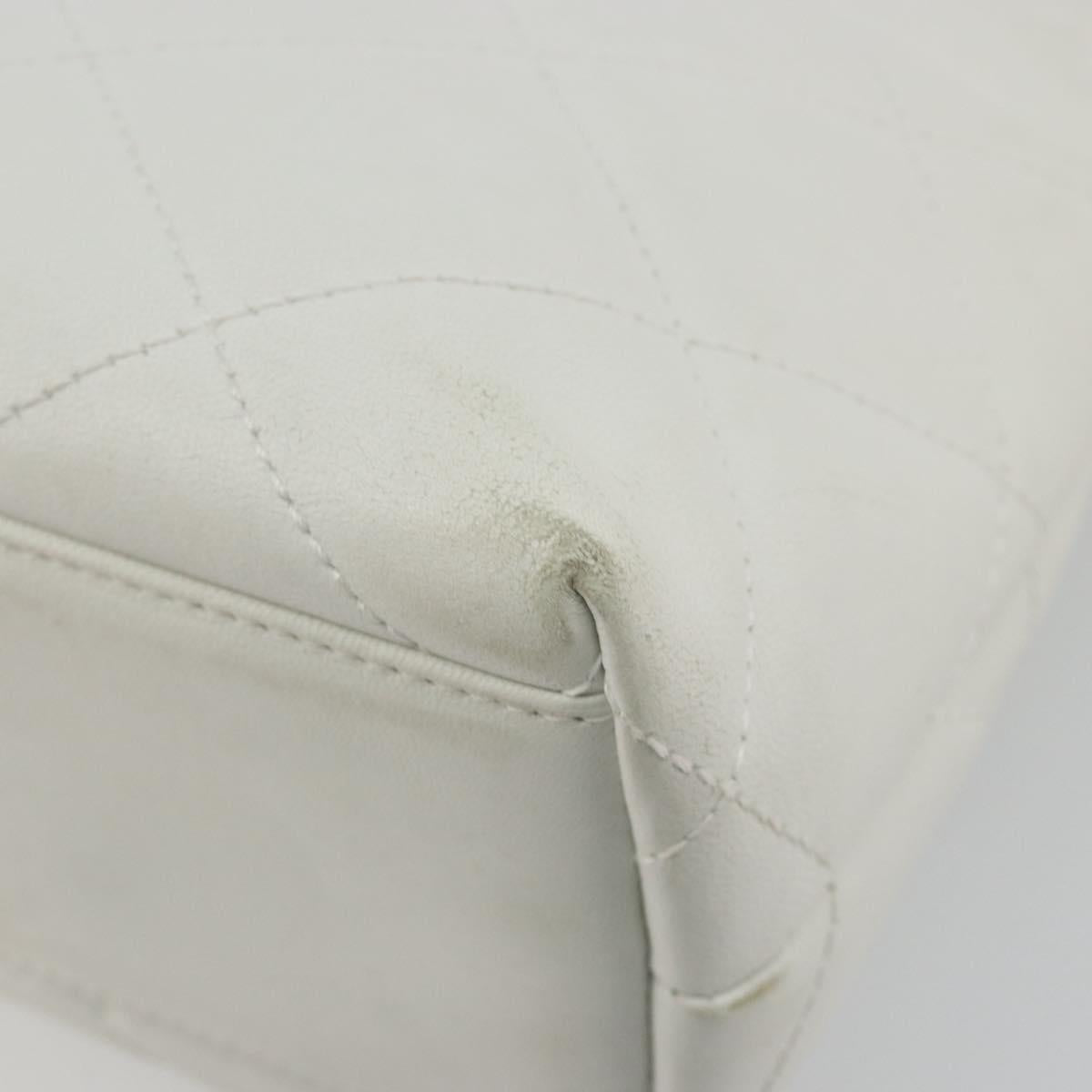 Chanel White Round Handle Bag