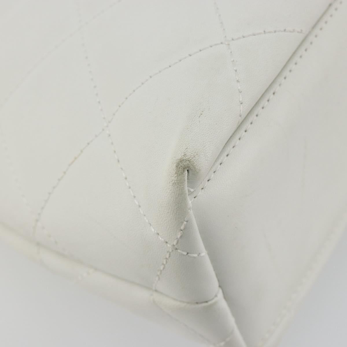 Chanel White Round Handle Bag