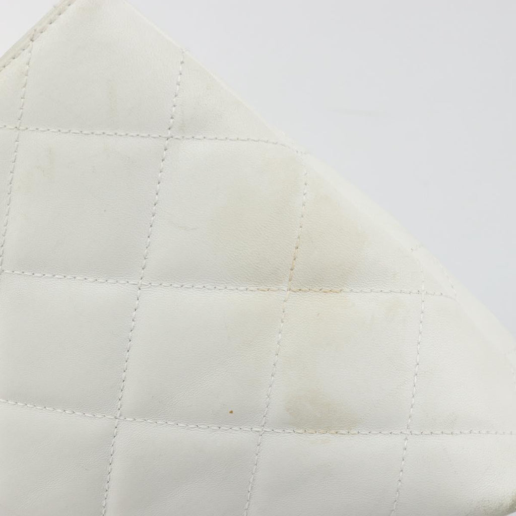 Chanel White Round Handle Bag