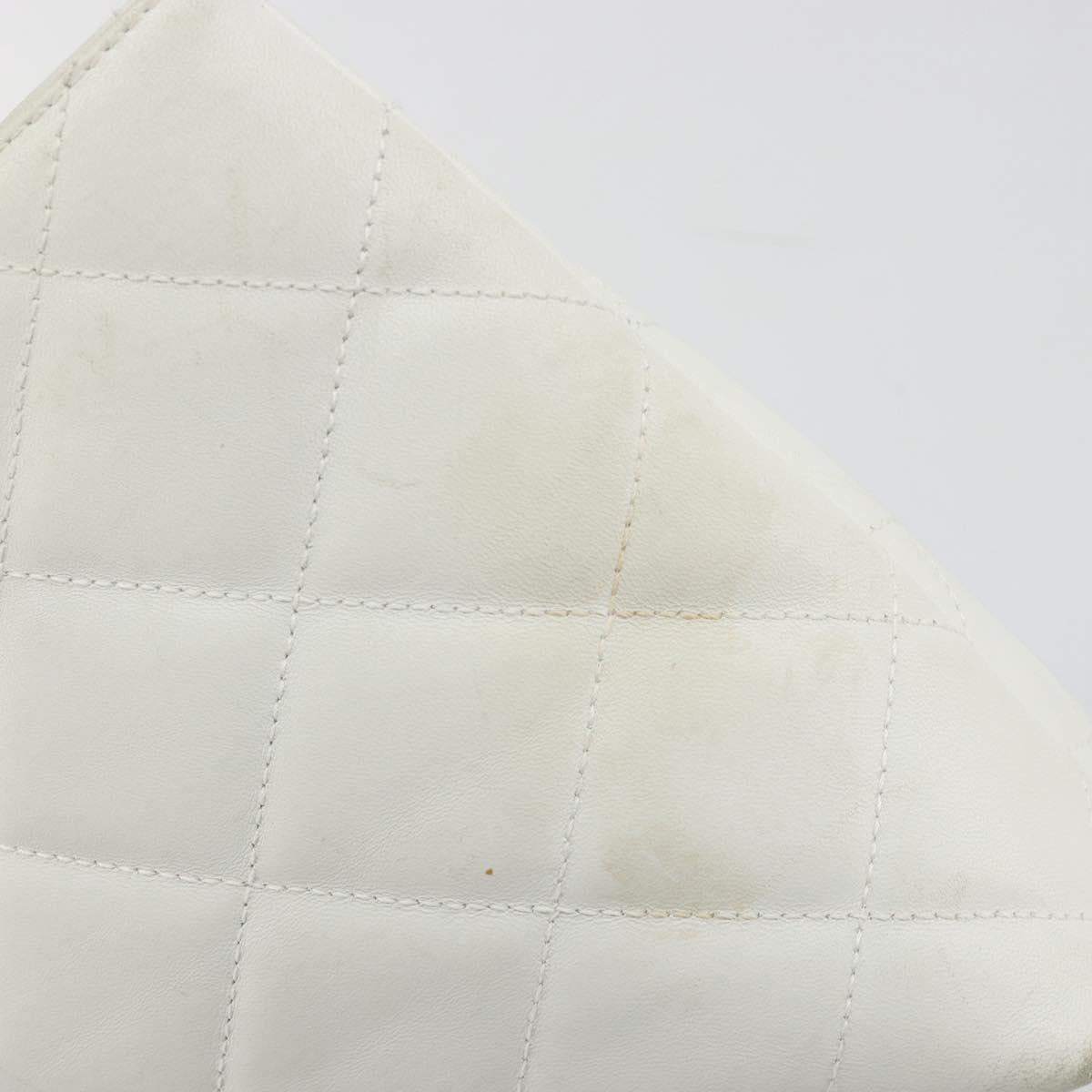 Chanel White Round Handle Bag