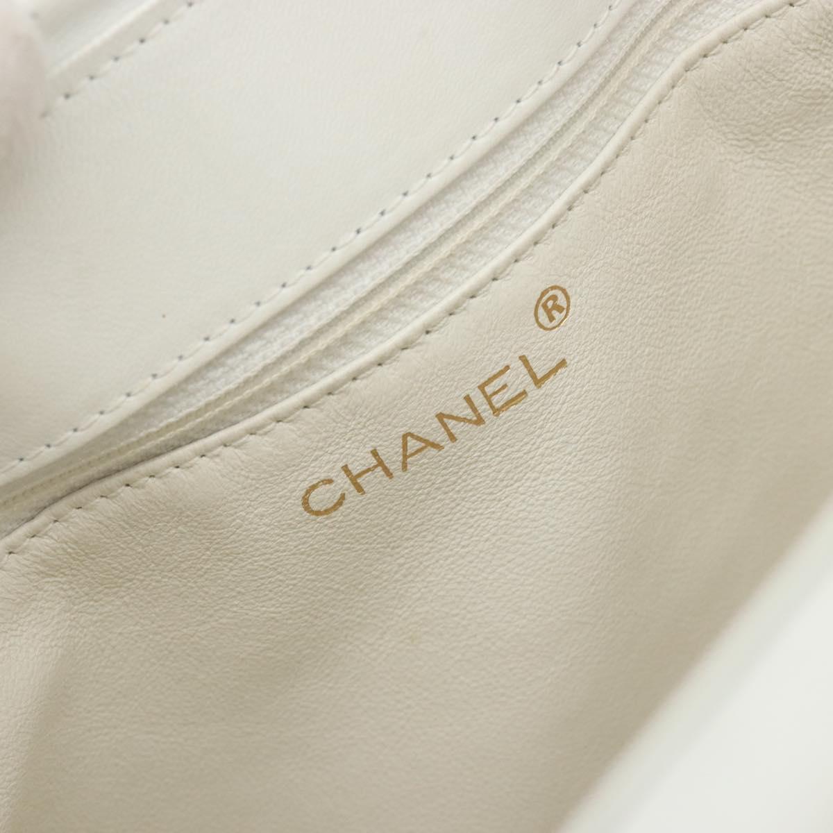 Chanel White Round Handle Bag