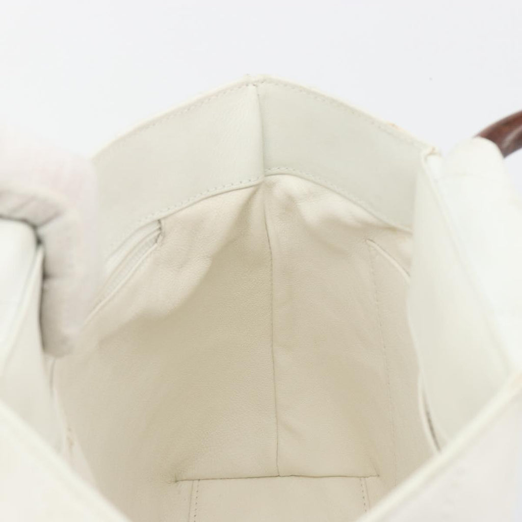 Chanel White Round Handle Bag