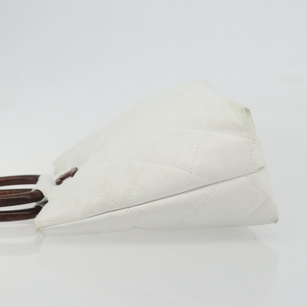 Chanel White Round Handle Bag