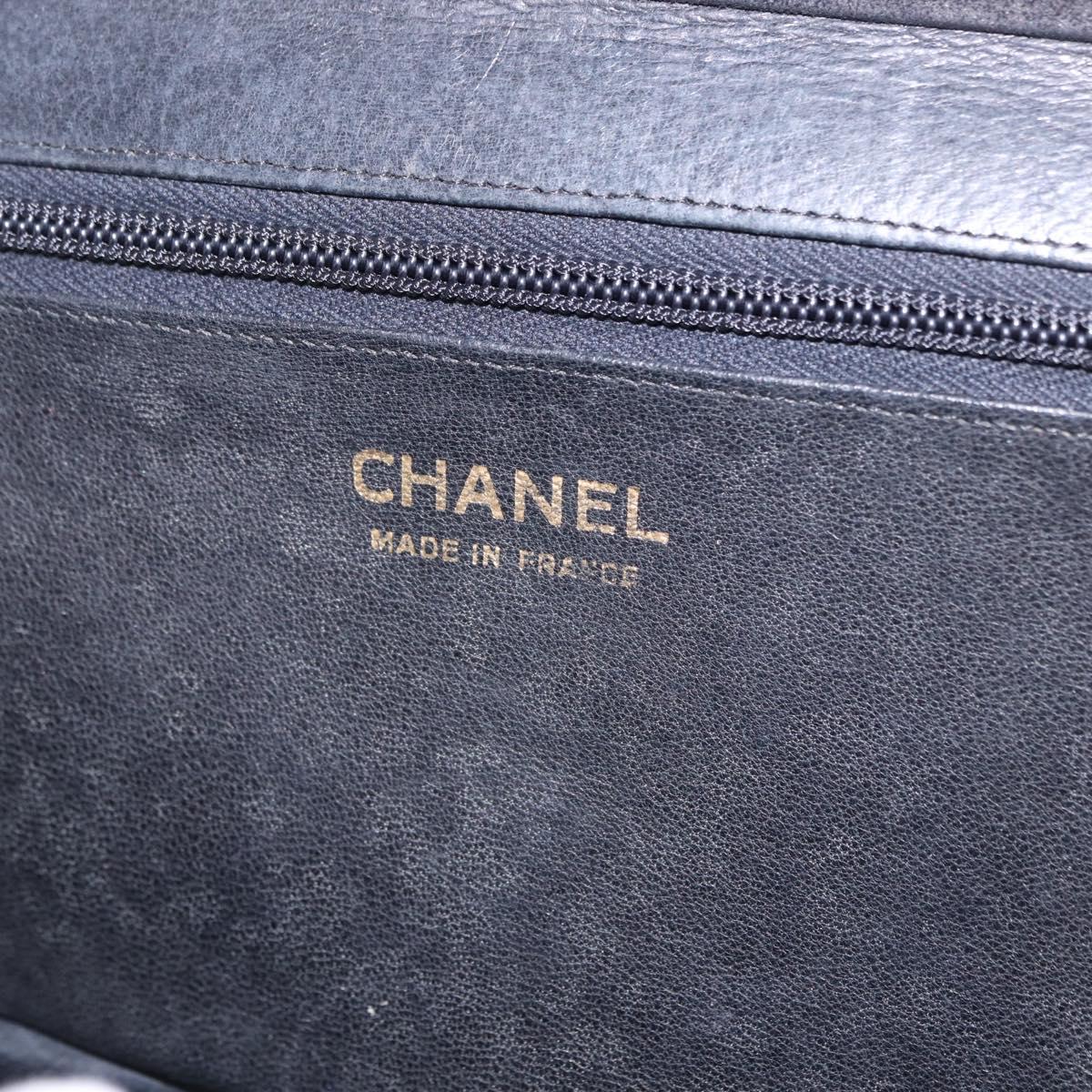Chanel Black Quilted Suede Handbag
