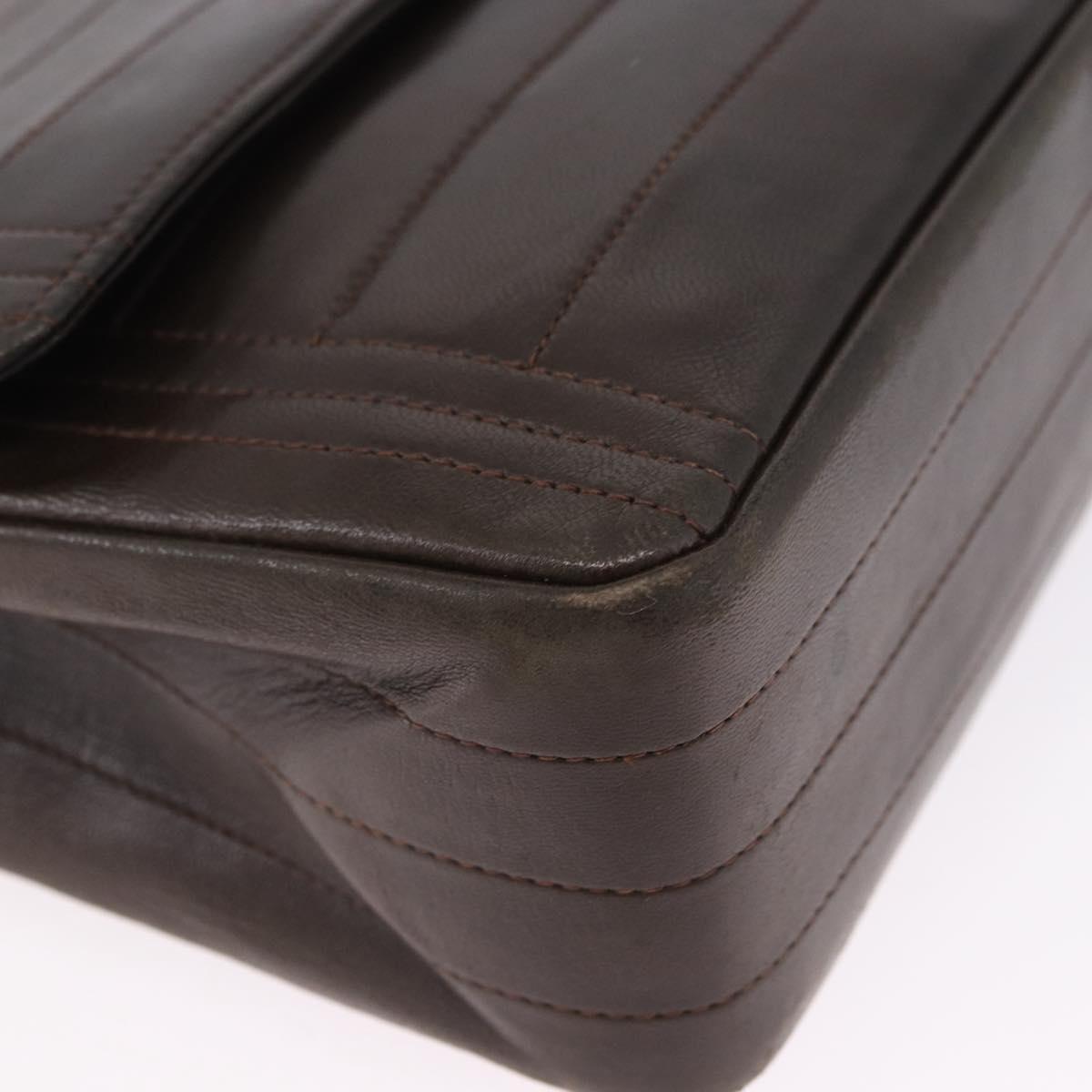 Chanel Brown Leather Flap