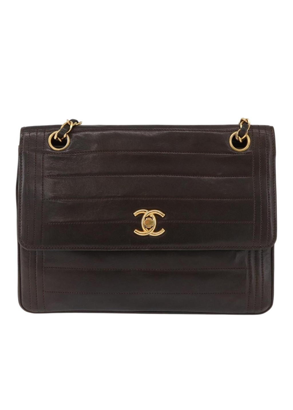 Chanel Brown Leather Flap