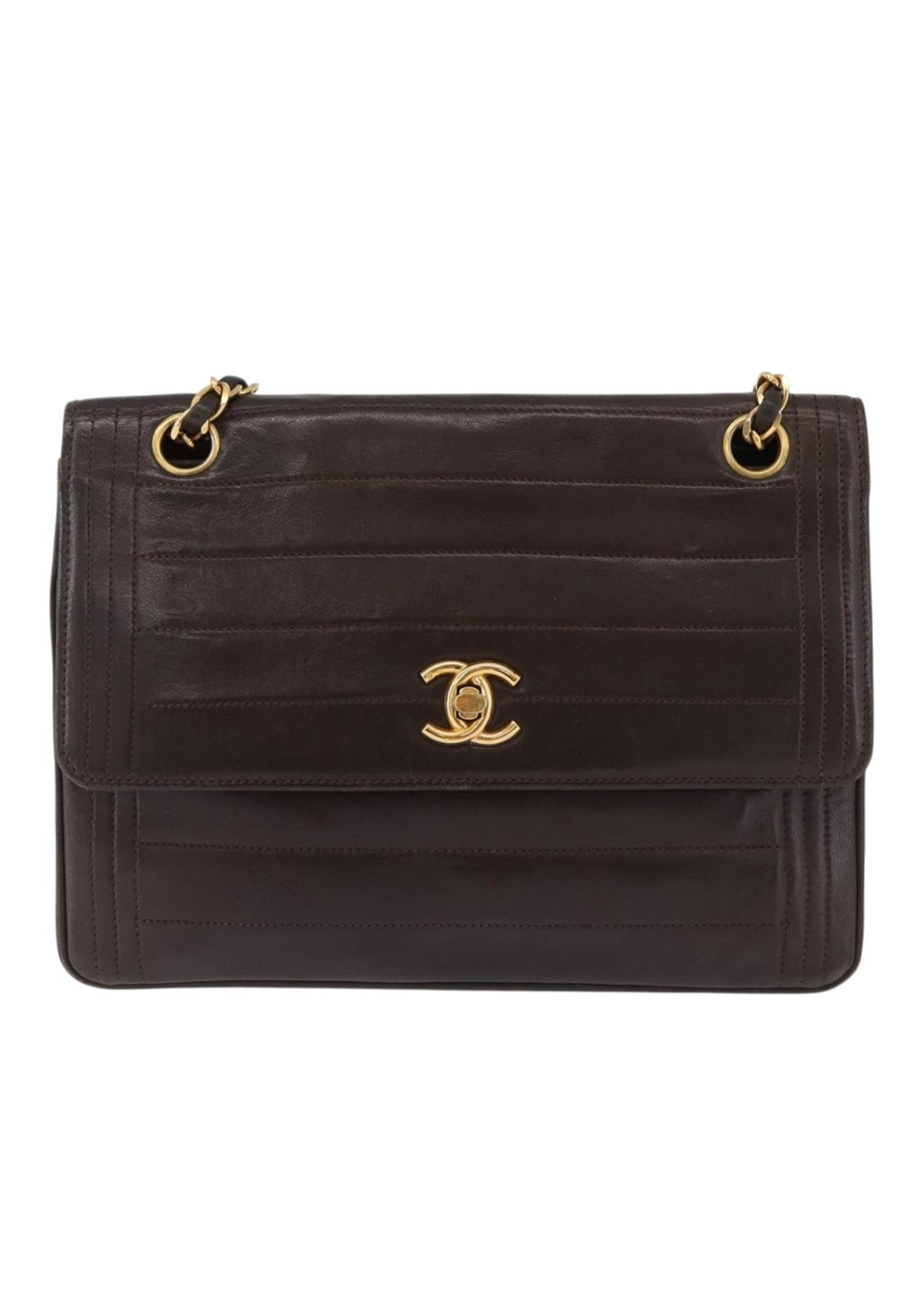 Chanel Brown Leather Flap