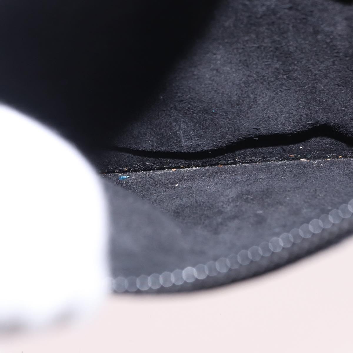 Gucci Black Leather Shoulder Bag with Silver Strap