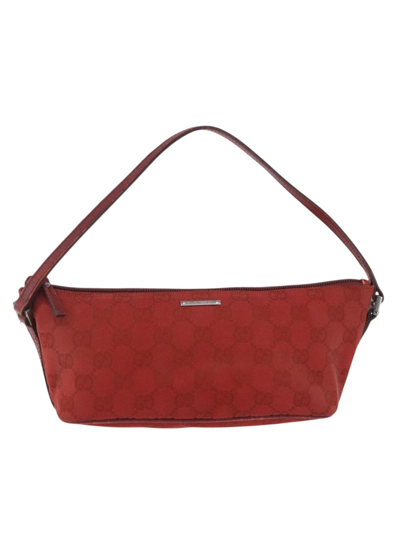 Gucci Red Monogram Boat Pochette