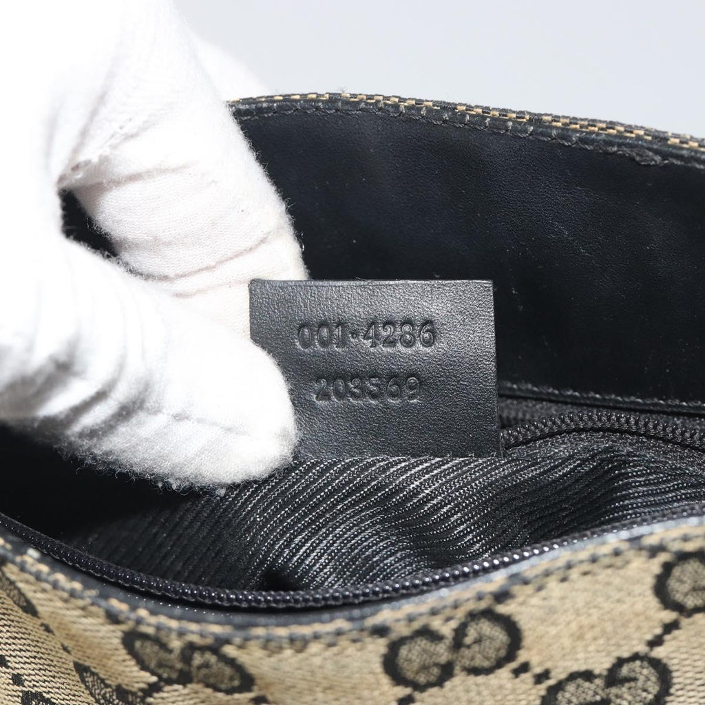 Gucci Navy Monogram Bucket Tote