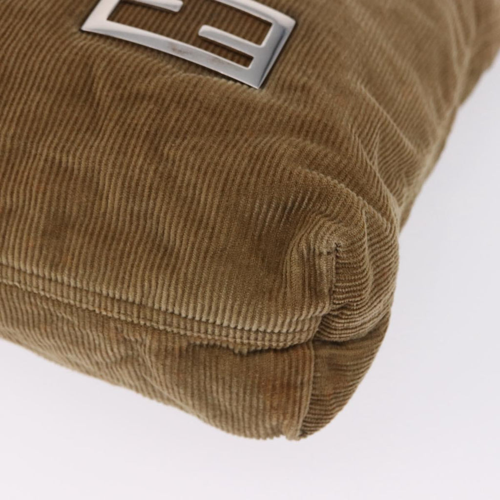 Fendi Tan Corduroy Tote