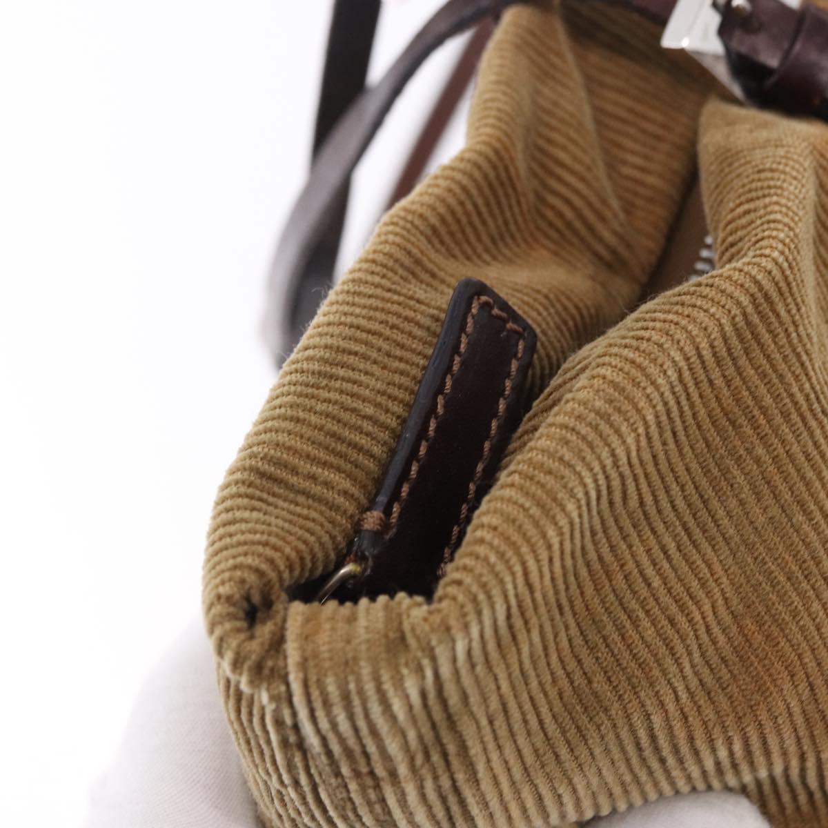 Fendi Tan Corduroy Tote
