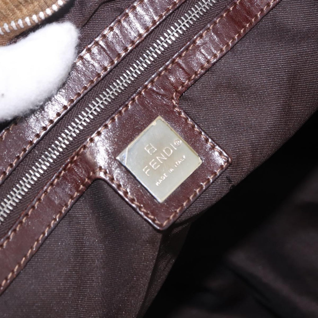 Fendi Tan Corduroy Tote