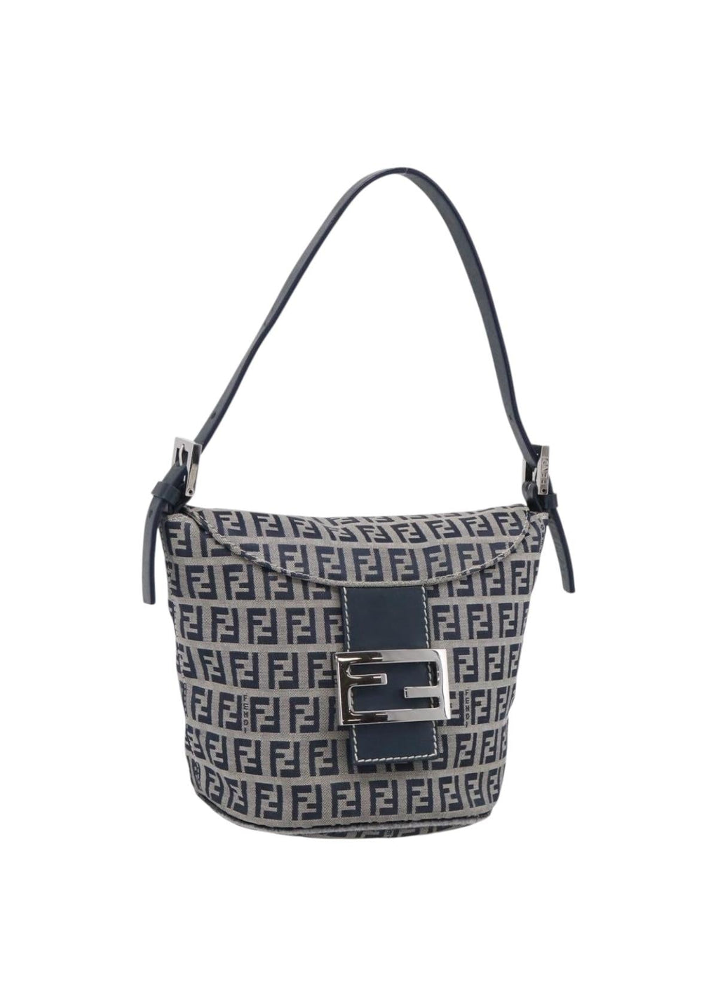 Fendi Navy Zucchino Mini Shoulder Bag photo 2