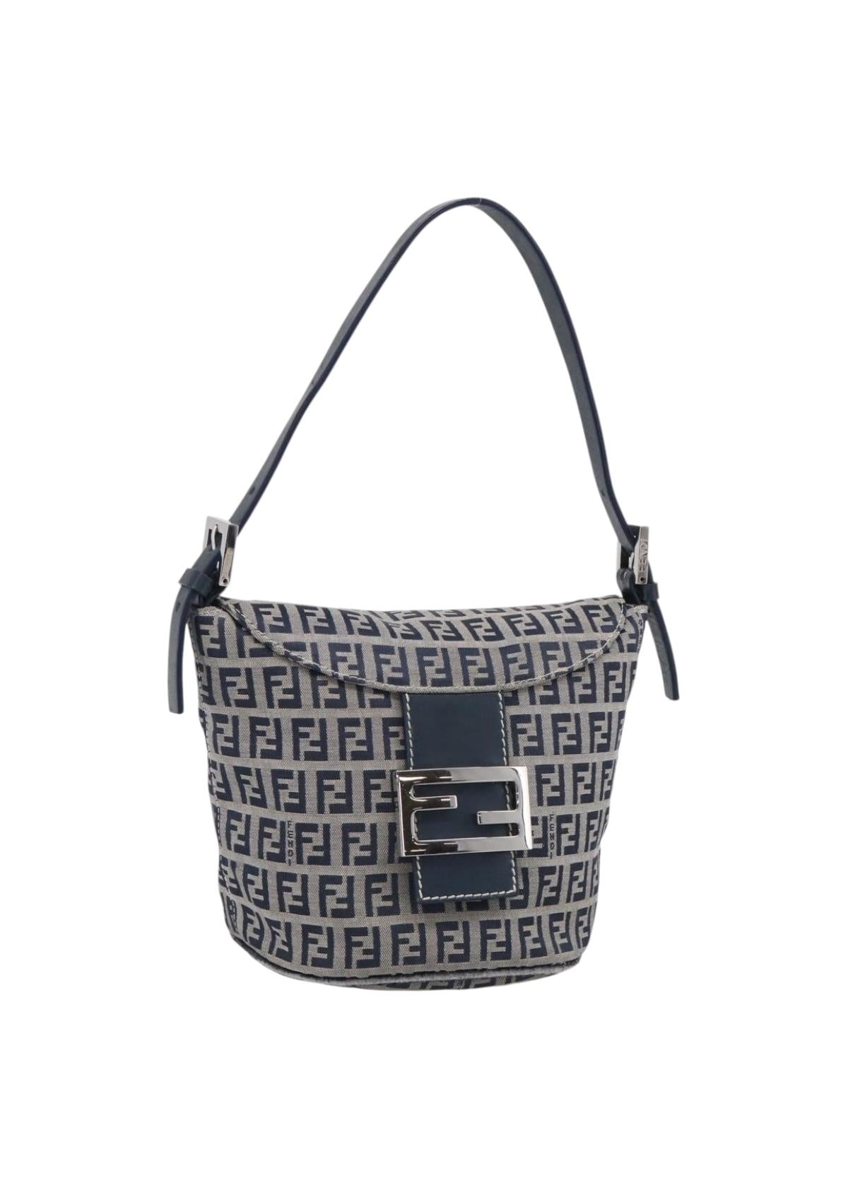 Fendi Navy Zucchino Mini Shoulder Bag photo 2