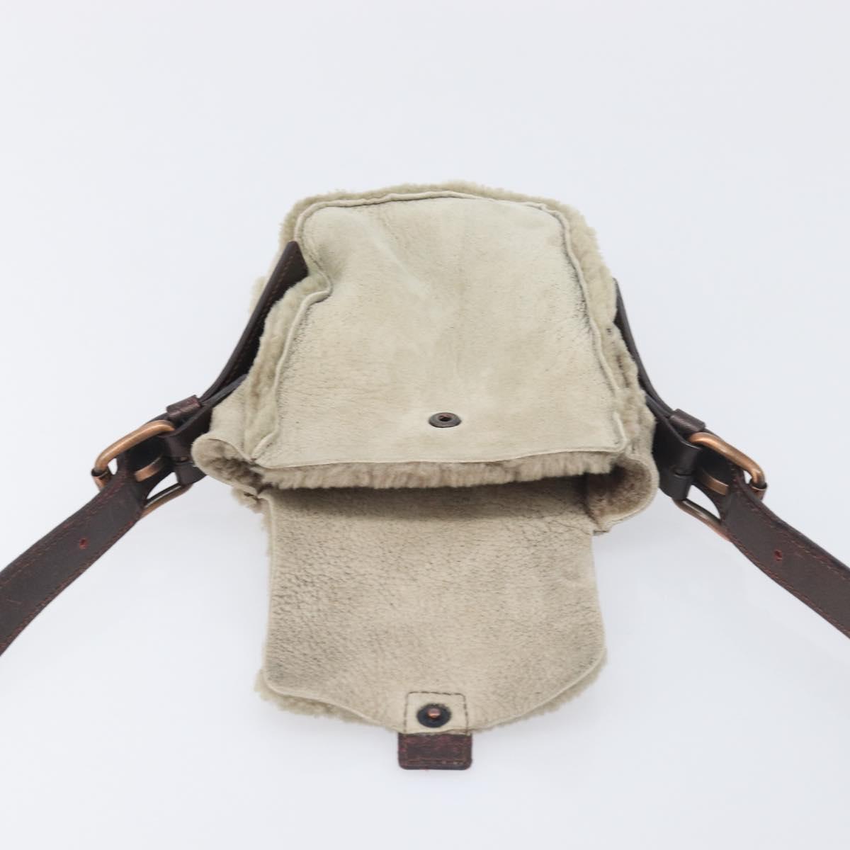 Celine Tan Shearling Crossbody