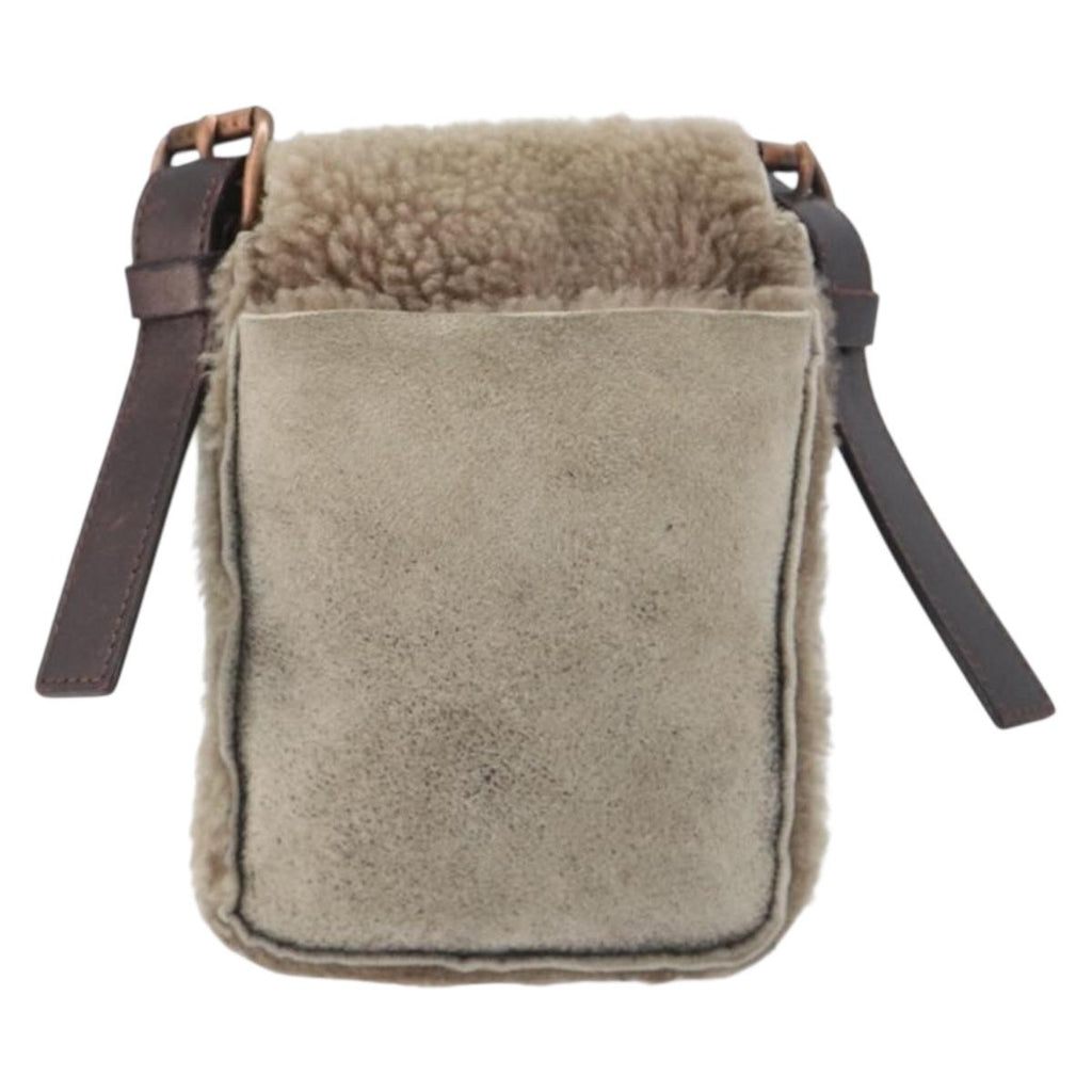 Celine Tan Shearling Crossbody