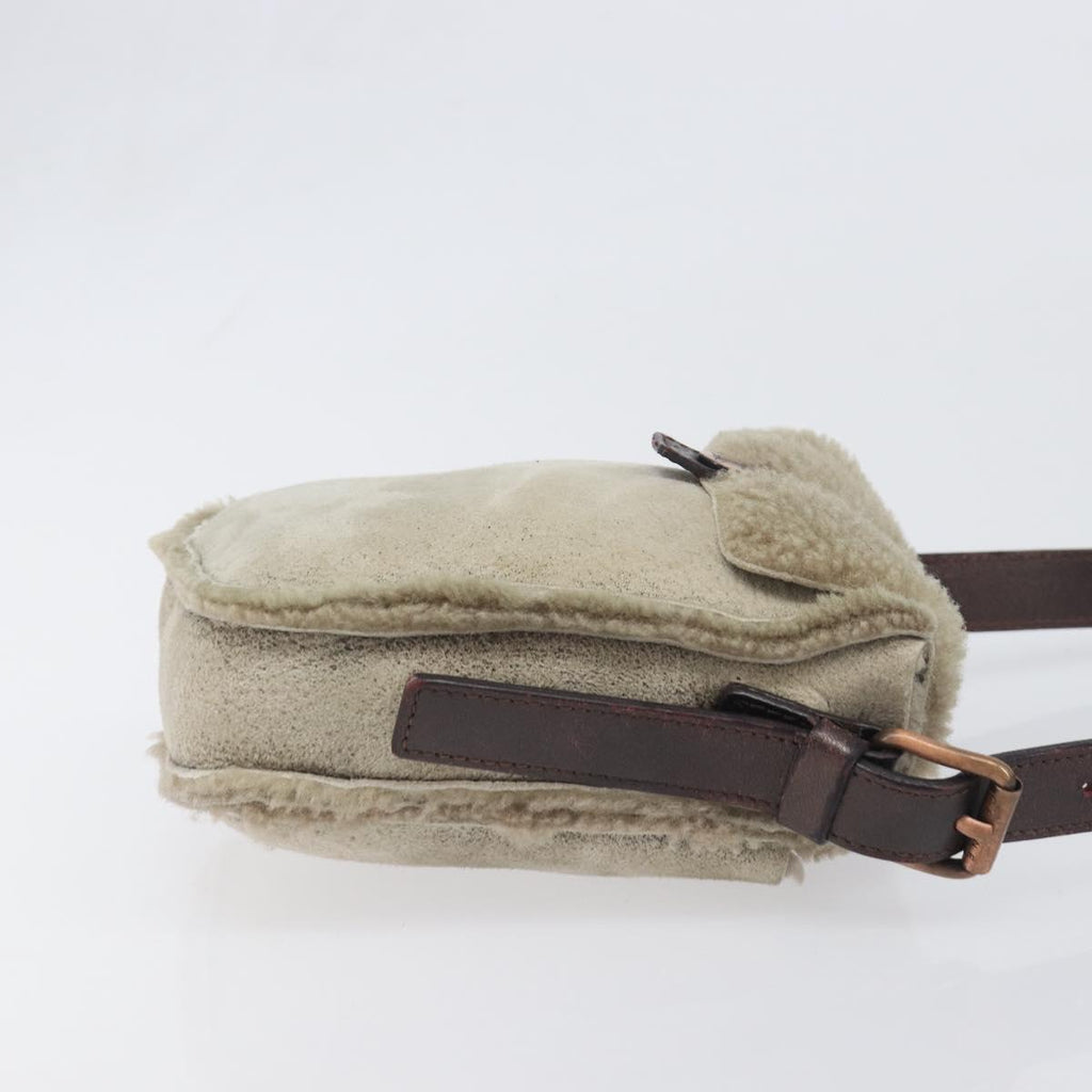 Celine Tan Shearling Crossbody