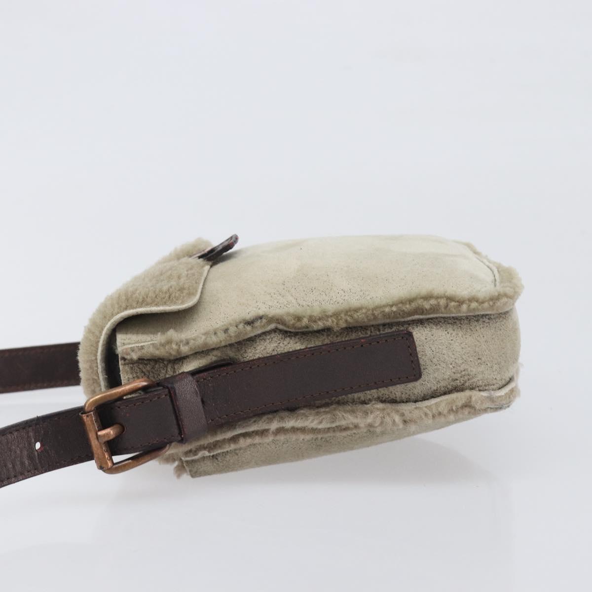 Celine Tan Shearling Crossbody