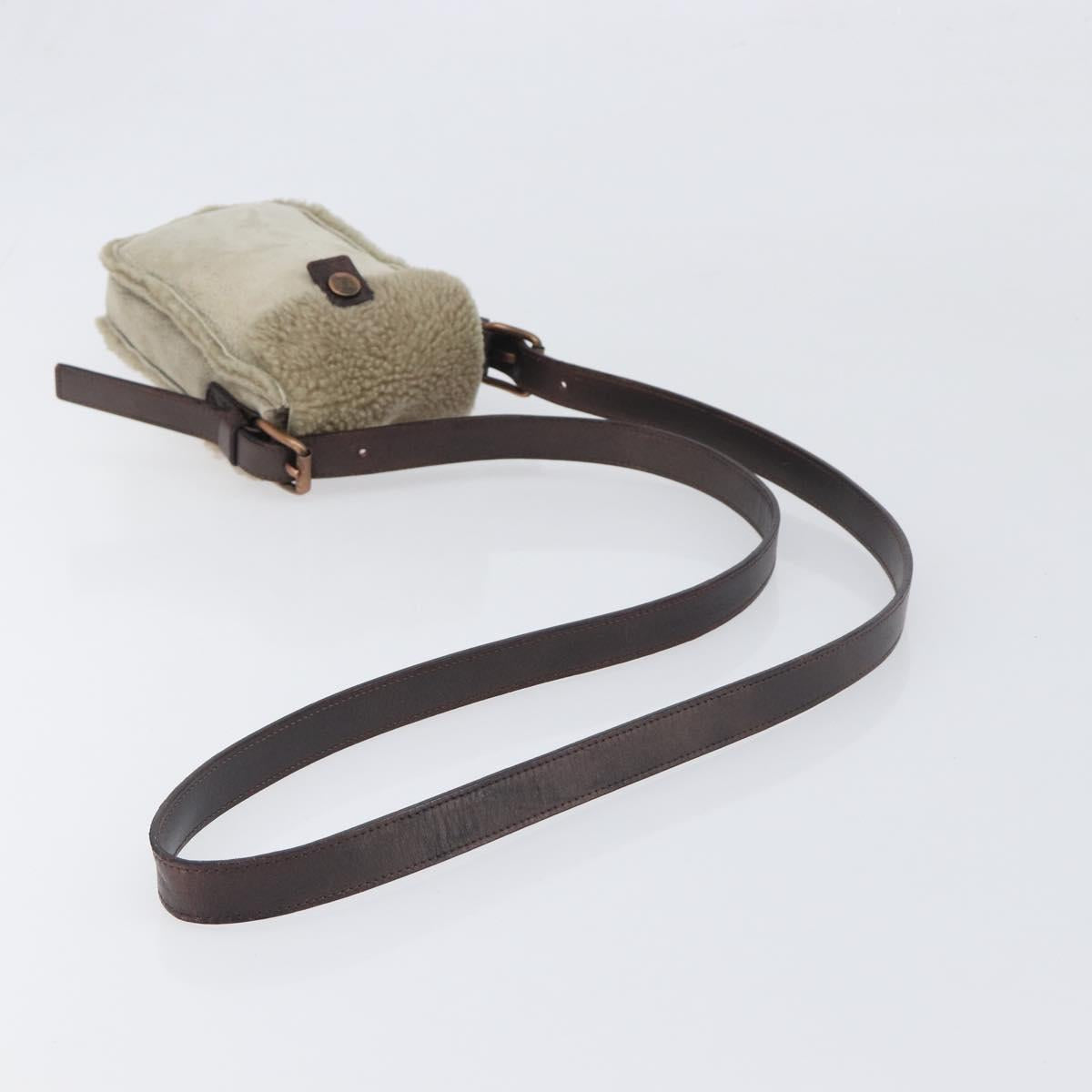Celine Tan Shearling Crossbody